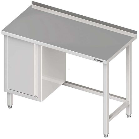 Stół przyścienny z szafką (L),bez półki 1100x600x850 mm