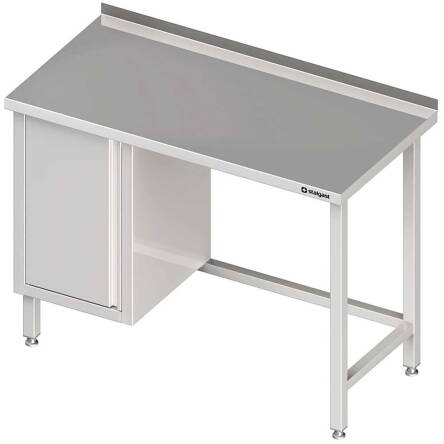 Stół przyścienny z szafką (L),bez półki 900x700x850 mm