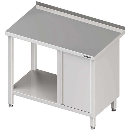 Stół przyścienny z szafką (P) i półką 800x600x850 mm