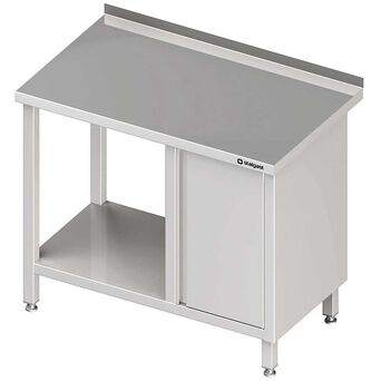 Stół przyścienny z szafką (P),i półką 1600x600x850 mm