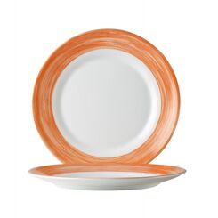 Talerz płytki pomarańczowy z hartowanego szkła 23,5 cm 49120