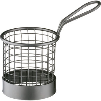 Koszyk do serwowania potraw, czarny, Ø 80 mm